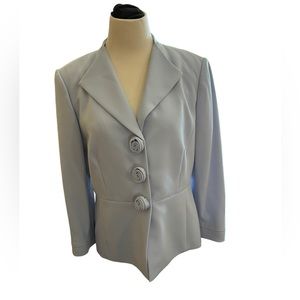 Calvin Klein Suit Women’s Light Blue 2‎ Piece Stretch Jacket & Skirt Set Size 14